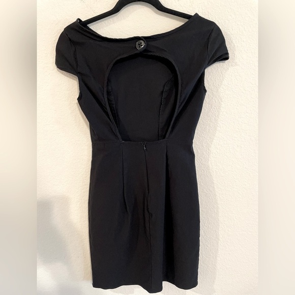 Lulus Women’s Mini Dress Medium Black Chic Open Back Bodycon Cocktail Hoilday - Picture 5 of 17
